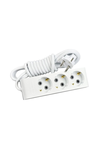 Visage Üçlü Çocuk Korumalı Topraklı Grup Priz 3m