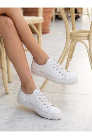 Free Foot Freefoot 12906 Beyaz Hakiki Soft Deri Günlük Kadın Ayakkabı