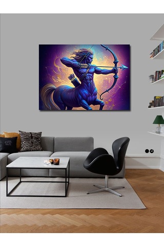 Kanvas Tablo Yay Burcu Centaur Figürü 50cmx70cm