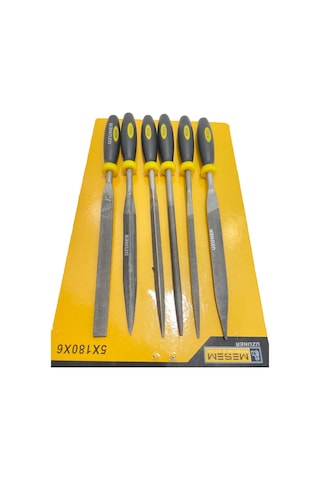 Meşem Mini Eğe Seti Takımı Çeşitli Uçlu 6 Parça 5X180X6