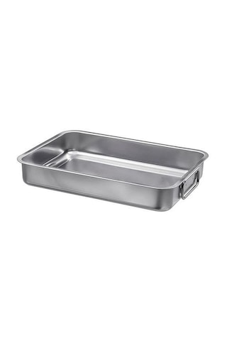 Ikea Metal Kare Fırın Kabı 24x34 Cm Paslanmaz Çelik Kulplu Kare Fırın Pişirme Tepsisi Sku: Smg8690010560483 Ahşap