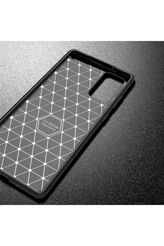 Samsung Galaxy Uyumlu Note 20 Karbon Desenli Negro Silikon Kılıf