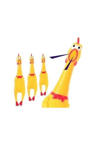 Carino Öten Tavuk 36 CM L Boy Köpek Oyuncağı