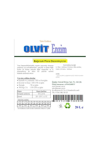 Olvit 20 Lt Enzim Olvit 20 Lt Enzim