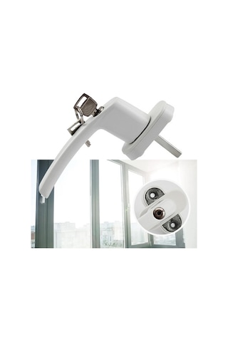 Pazly Alüminyum Pencere Kolu Kilit Yuvarlak Kolu - Çinko Alaşım - Ergonomik Tasarım - Kullanımı Kolay