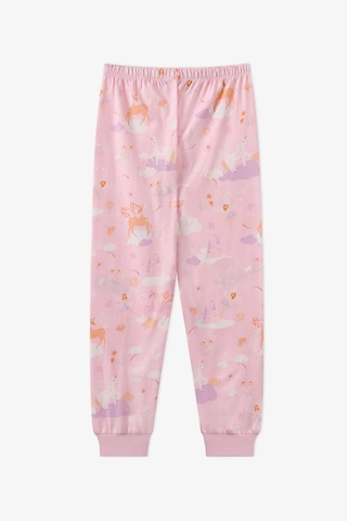 Penti Kız Çocuk Pembe Fly Repeat Pamuklu Uzun Kollu Pijama Takımı Lila