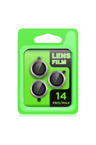 iPhone Uyumlu 14 Pro Max Raze Metal Kamera Lens - Siyah