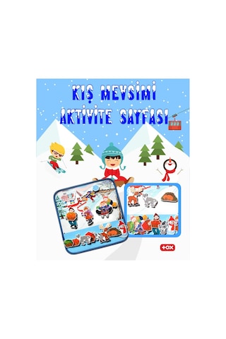 Tox ( Kış ) Keçe Cırtlı Aktivite Sayfası - Çocuk Etkinlik . Eğiti