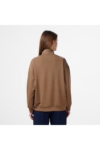 Nautica Kadın Kahverengi Regular Fit Sweatshirt Düz 57k605t Kahverengi