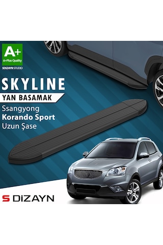 S-dizayn Ssangyong Korando Sport Skyline Siyah Yan Basamak 203 Cm 2010-2019 A+ Kalite