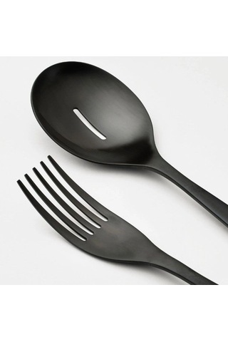 Ikea Tıllagd Salata Servis Seti 24 Cm Mat Siyah