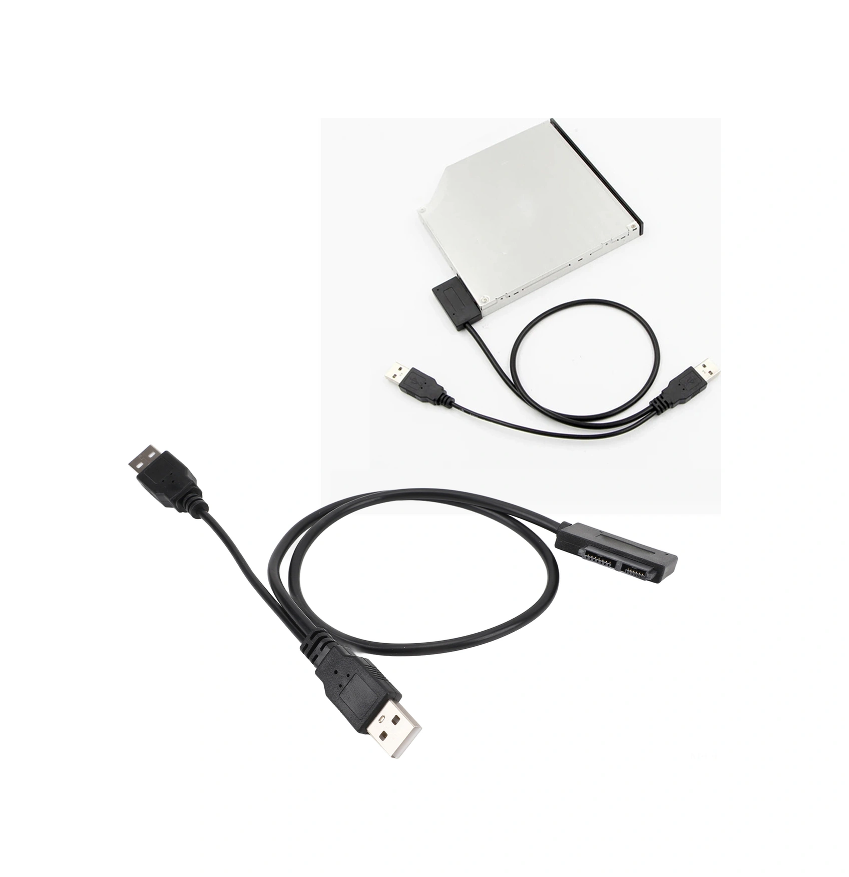 Vkemall Usb 2.0'dan 7+6 13pin Slimline Sata'ya Adaptör Kablosu - Dizüstü Bilgisayar Cd/dvd Rom Sürücüleri İçin, 480mbps Veri Transferi, Plug & Play