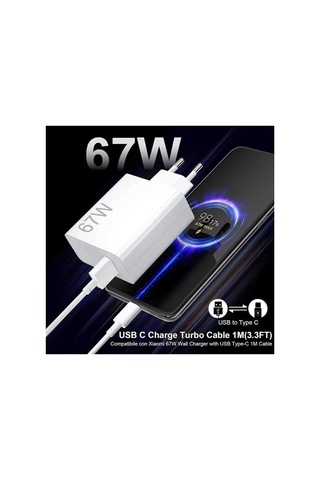 6wl Model- 67w Type-c Turbo Super Fast- Ev Şarj Aleti Duvar Şarj Cihazı