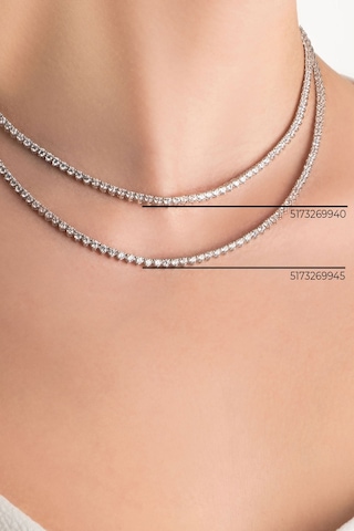 So Chic Euphoria 18 Ayar Beyaz Altın Kaplama Gümüş Su Yolu Kolye Beyaz