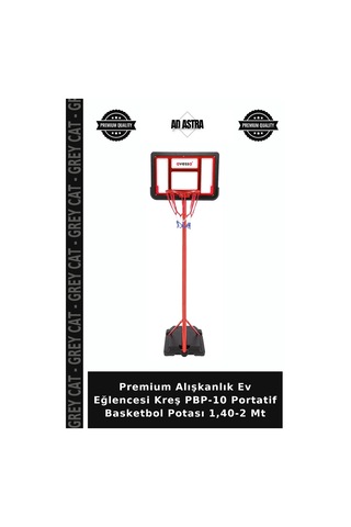Premium Alışkanlık Ev Eğlencesi Kreş Pbp-10 Portatif Basketbol Potası 1,40-2 Mt