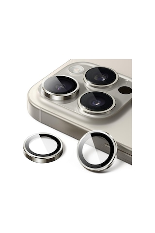 İphone 16 Pro / 16 Pro Max Uyumlu Safir Lens Çizilmez Dayanıklı Kamera Koruyucu