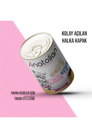 Anatolian Premium Tavuklu Ezme Yavru Kedi Konservesi 24 X 400 G
