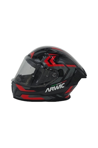 Arwic Fullface Motosiklet Kaskı Ar953 Draco Güneş Vizörlü Ece-r 22.06 Siyah-kırmızı