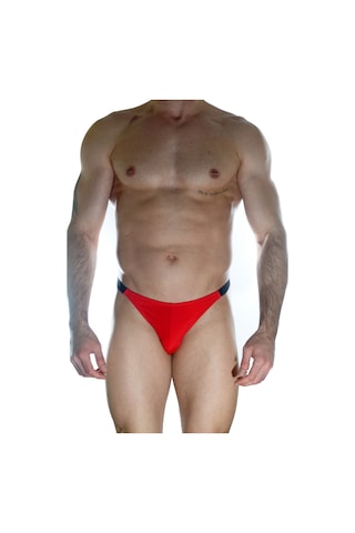 Erkek Arkası Büzgülü Kırmızı Brazillian Slip Iç Çamaşırı Kırmızı