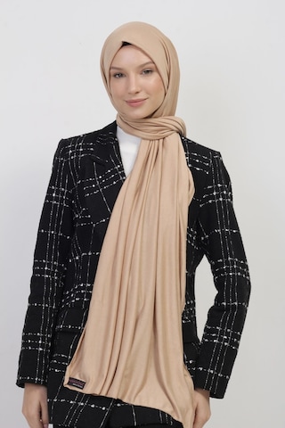 Tesettür Penye Şal - 70 X 180 / Koyu Bej Koyu Bej