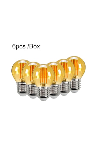 Sones 6 Adet/kutu G45 Ampul Led Lamba Armatürü Aydınlatıcı Vintage Filament Işıklar, Stil: Altın Büyük Vida 220v 4w