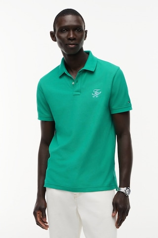 Tommy Hilfiger Th Erkek Script Regular Yeşil Polo Yaka T-shirt-16261