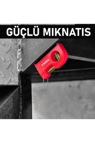 Rodex Cep Tipi Mini Su Terazisi Kırmızı Mıknatıslı Su Terazisi 20