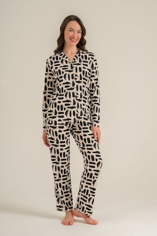 Pierre Cardin Kadın Krem Gömlek Pijama Takımı Pc9301-s-v1 Pc9301-s-v1