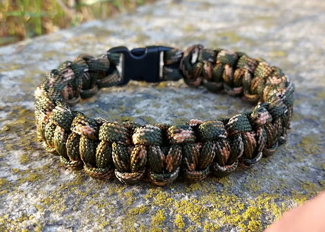 Askeri Kamuflaj Paracord Bileklik Çok Renkli