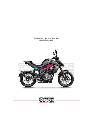 Cfmoto 250nk Orta Şase Kaplama Neon Light Desen Sticker Diğer