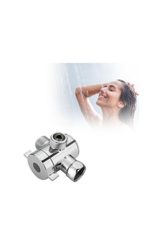 Geekyou Abs Krom Kaplama Duş Devirici 3 Yollu Bağlantı Elemanı - 1 Giriş 2 Çıkış, Kolay Kurulum Çok Renkli