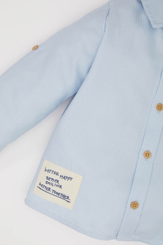 DeFacto Erkek Bebek Jakarlı Uzun Kollu Gömlek D9336A525SPBE343 Mavi