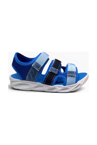Arzen Bebe 231-26 3 Cırtlı Anatomik Çocuk Sandalet Mavi Lacivert Buz 31-35