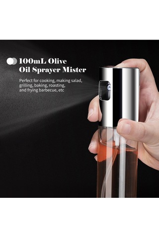 Jeemson 100ml Cam Zeytinyağı Spreyi, Yemek, Salata, Barbekü İçin, Gıda Grubu Malzeme, Şeffaf Flaş, Kolay Doldurma, Pratik Kullanım Altın