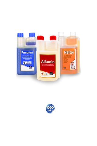 Kanatlı Hayvanlar İçin 3'lü Set Farmatom+neftor+alfamin 1l