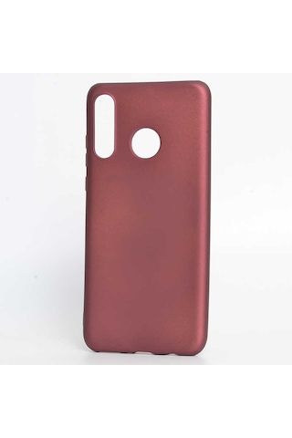 Noktaks - Huawei Uyumlu Huawei P30 Lite - Kılıf Mat Soft Premier Silikon Kapak - Kırmızı T7866 Kirmizi