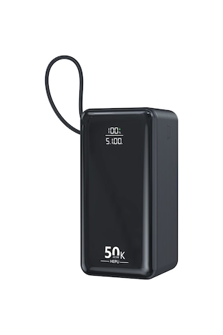 Hepu Hp-255 50.000 Mah Süper Kapasiteli 22.5w Pd Hızlı Şarjlı Powerbank 3 Kablolu Led Diğer