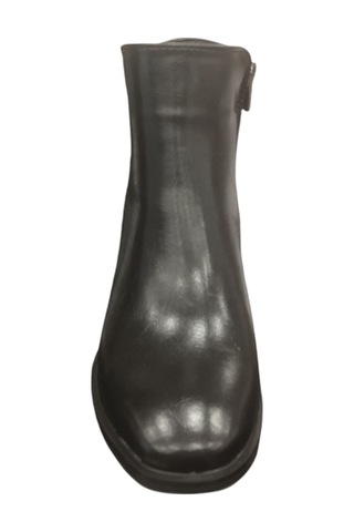 Ventes 120861z Küt Burun Fermuarlı Tokalı 6 Cm Kalın Topuk Günlük Şık Kadın Bot Siyah