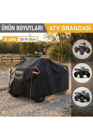 Haegs Atv Brandası, Atv Koruma Kılıfı, Örtüsü Su Geçirmez Dış Mekan Ağır Hizmet Tipi, 4 Mevsim Xxl-220-95-1 Genel