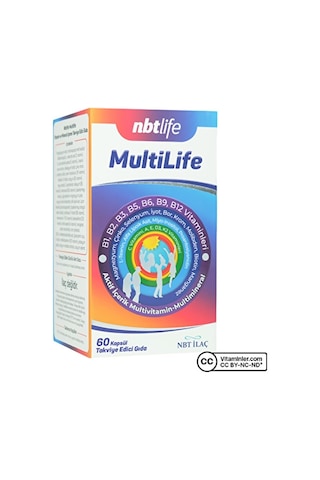 Nbt Life Multilife Multivitamin 60 Kapsül