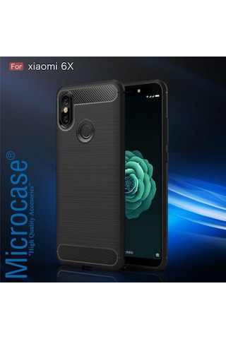 Xiaomi Mi A2-6X Brushed Carbonfiber Silikon Tpukilif+Tempered Cam 266278791 - Seçenek / Cam Koruma-Cam Istemiyorum