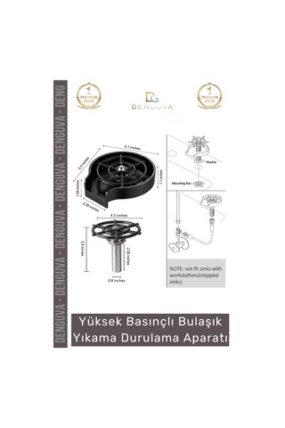 Yıkamaaparatı Bardak Temizleme Lavabo İçi Hızlı Cam Durulayıcı Otomatik Bulaşık Yıkama Durulama Apa Çok Renkli
