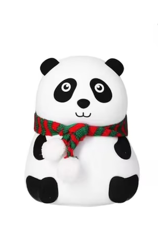 Panda Figürlü Silikon Gece Lambası Bebek & Çocuk Odası Beyaz