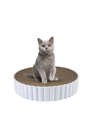 Kedi Tırmalama Yatağı, Aşınmaya Dayanıklı Yuvarlak Oluklu Kağıt