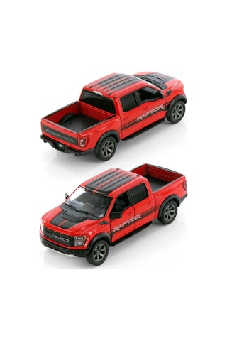 Kinsmart 2022 Ford F-150 Raptor Pickup Livery Edition Kırmızı