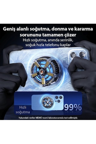 Ultra Soğutma Cx 09 Turbo Telefon Soğutucu Oyun Canlı Yayın Youtuber İçin Magsafe Mıknatıslı
