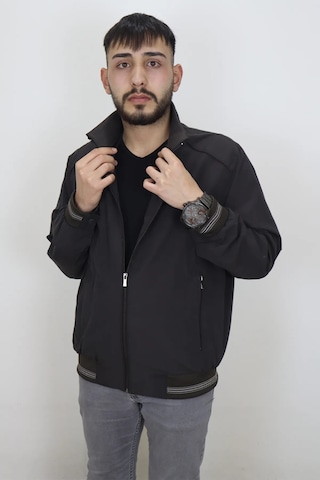 Marco Muratti Dmctekstil Erkek Hakim Yaka Spor Kesim Rahat Kalıp Fermuar Kapamalı Yazlık Keten Mont Kahverengi