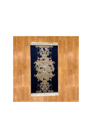Klasik İran Tarzı 120 X 180 Cm İpek Halı Mavi Klasik İran Tarzı 120 X 180 Cm İpek Halı Mavi