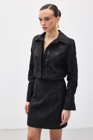Sateen Belica Gömlek - Siyah-137146 Siyah
