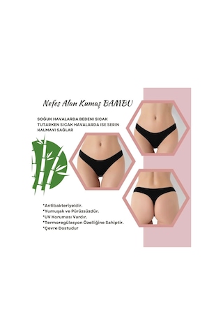 Kocabey 936 Bayan Bambu 3'lü String Siyah